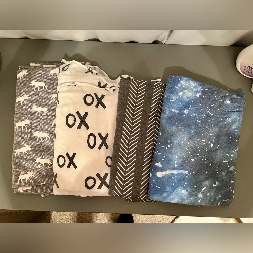 Bundle of 4 Copper Pearl Baby Swaddles